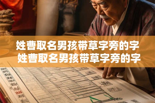 姓曹取名男孩带草字旁的字 姓曹取名男孩带草字旁的字有哪些