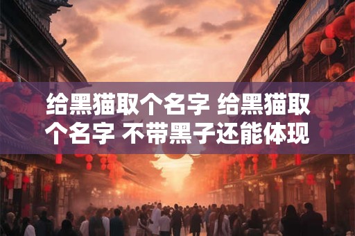 给黑猫取个名字 给黑猫取个名字 不带黑子还能体现出黑 给黑猫取个名字 给黑猫取个名字 不带黑子还能体现出黑