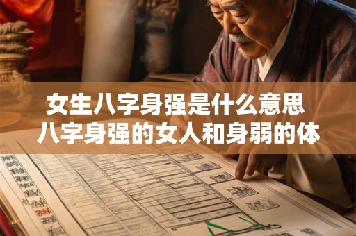 女生八字身强是什么意思 八字身强的女人和身弱的体现
