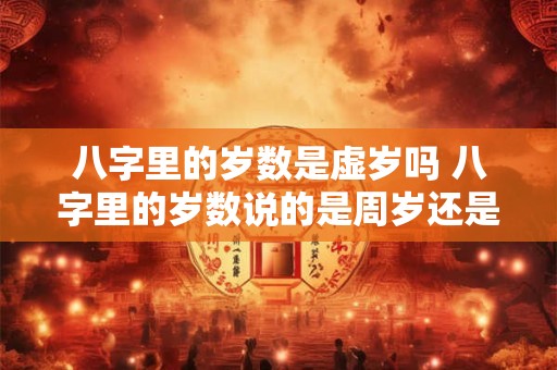 八字里的岁数是虚岁吗 八字里的岁数说的是周岁还是虚岁