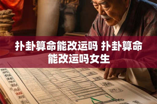 扑卦算命能改运吗 扑卦算命能改运吗女生