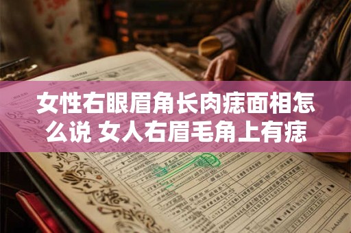 女性右眼眉角长肉痣面相怎么说 女人右眉毛角上有痣好不好