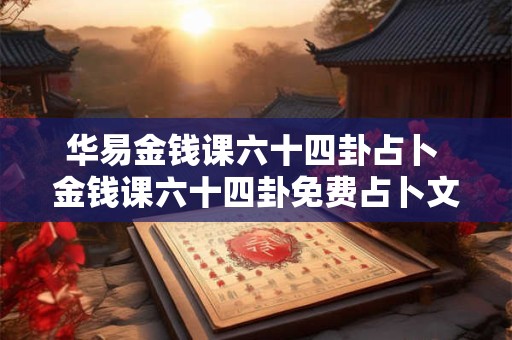华易金钱课六十四卦占卜 金钱课六十四卦免费占卜文王人卦