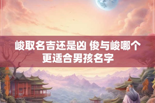 峻取名吉还是凶 俊与峻哪个更适合男孩名字