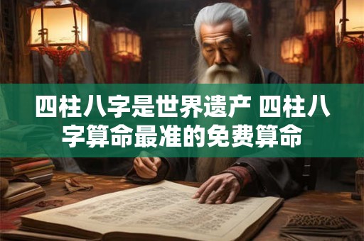 四柱八字是世界遗产 四柱八字算命最准的免费算命