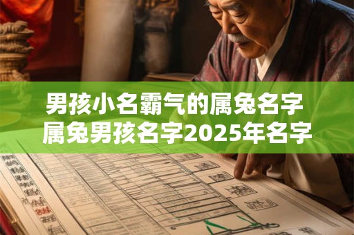 男孩小名霸气的属兔名字 属兔男孩名字2025年名字大全