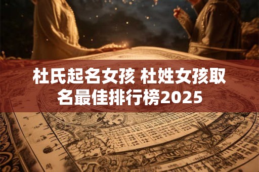 杜氏起名女孩 杜姓女孩取名最佳排行榜2025
