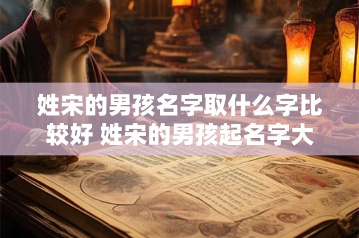 姓宋的男孩名字取什么字比较好 姓宋的男孩起名字大全2025年