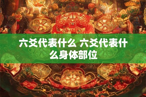 六爻代表什么 六爻代表什么身体部位