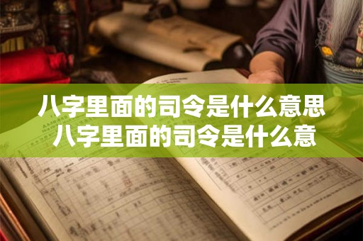 八字里面的司令是什么意思 八字里面的司令是什么意思呀