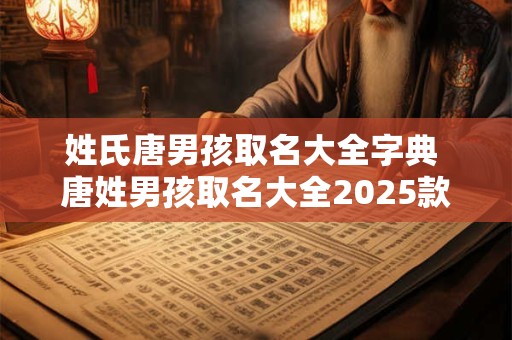 姓氏唐男孩取名大全字典 唐姓男孩取名大全2025款免费