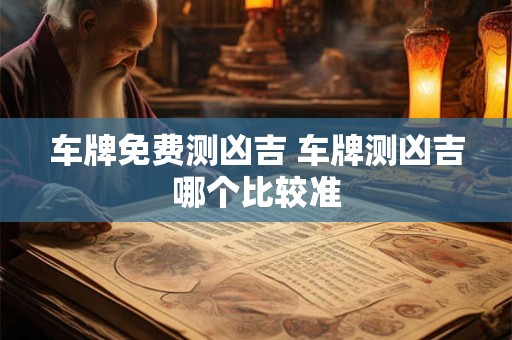 车牌免费测凶吉 车牌测凶吉哪个比较准