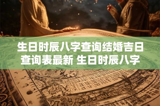 生日时辰八字查询结婚吉日查询表最新 生日时辰八字查询结婚吉日查询表最新版