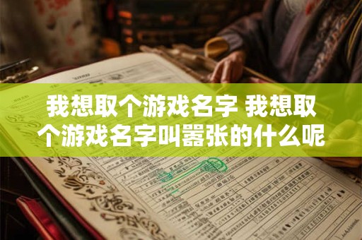 我想取个游戏名字 我想取个游戏名字叫嚣张的什么呢