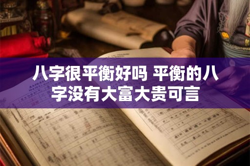 八字很平衡好吗 平衡的八字没有大富大贵可言