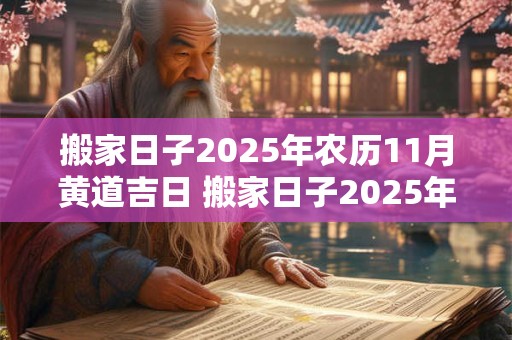 搬家日子2025年农历11月黄道吉日 搬家日子2025年农历11月黄道吉日有哪几天