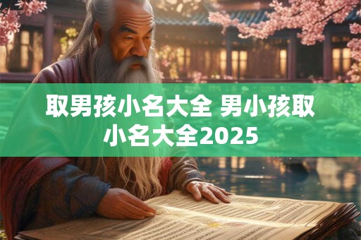 取男孩小名大全 男小孩取小名大全2025