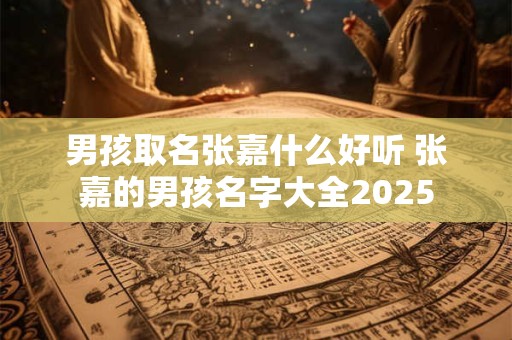 男孩取名张嘉什么好听 张嘉的男孩名字大全2025