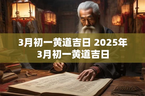 3月初一黄道吉日 2025年3月初一黄道吉日