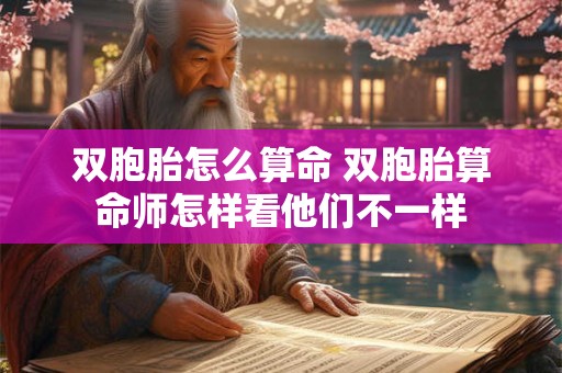 双胞胎怎么算命 双胞胎算命师怎样看他们不一样