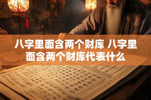 八字里面含两个财库 八字里面含两个财库代表什么