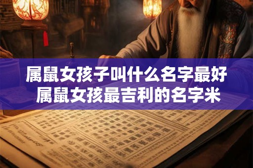 属鼠女孩子叫什么名字最好 属鼠女孩最吉利的名字米字旁