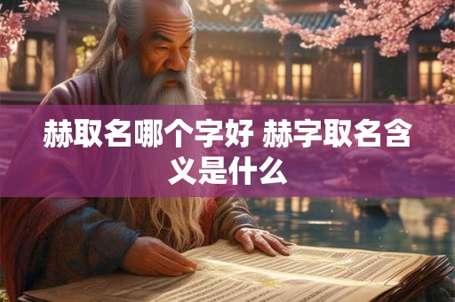 赫取名哪个字好 赫字取名含义是什么