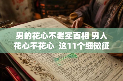 男的花心不老实面相 男人花心不花心  这11个细微征兆就能看出!