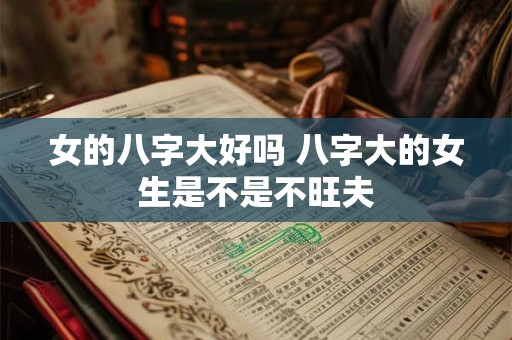 女的八字大好吗 八字大的女生是不是不旺夫