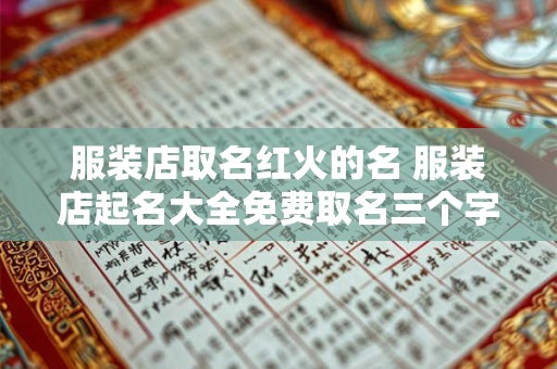 服装店取名红火的名 服装店起名大全免费取名三个字
