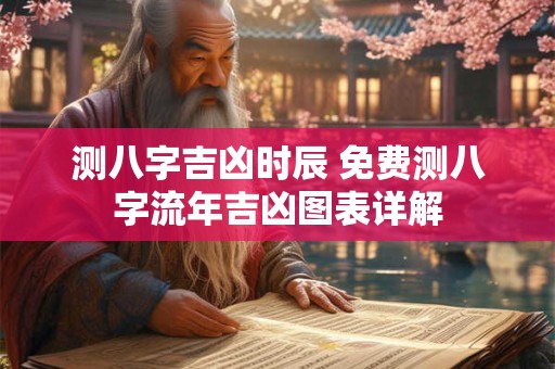 测八字吉凶时辰 免费测八字流年吉凶图表详解