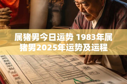 属猪男今日运势 1983年属猪男2025年运势及运程