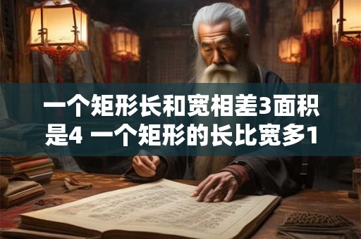 一个矩形长和宽相差3面积是4 一个矩形的长比宽多1cm 面积是132平方厘米