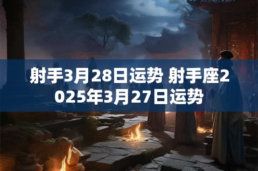 射手3月28日运势 射手座2025年3月27日运势