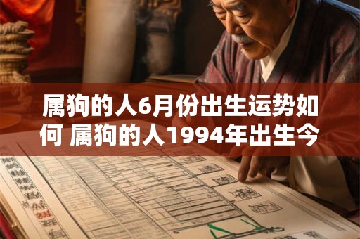 属狗的人6月份出生运势如何 属狗的人1994年出生今年的婚姻运势