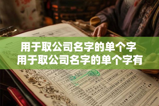 用于取公司名字的单个字 用于取公司名字的单个字有哪些