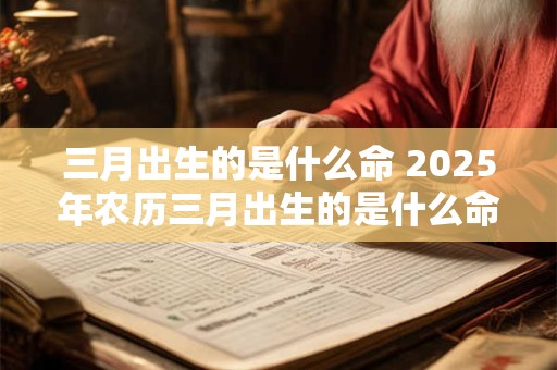 三月出生的是什么命 2025年农历三月出生的是什么命