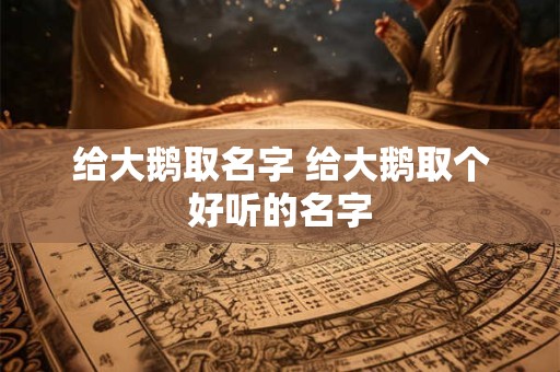 给大鹅取名字 给大鹅取个好听的名字
