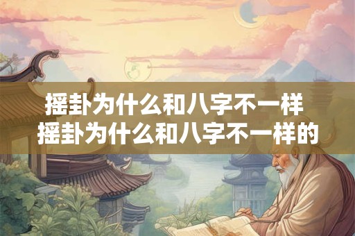 摇卦为什么和八字不一样 摇卦为什么和八字不一样的原因