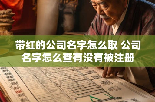 带红的公司名字怎么取 公司名字怎么查有没有被注册