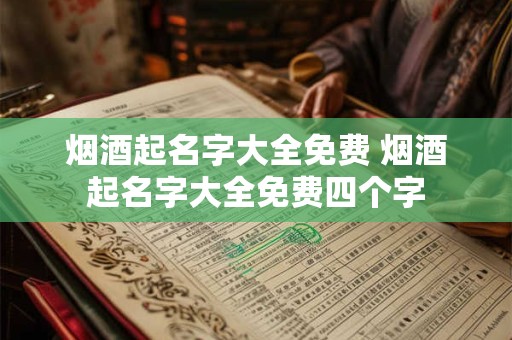 烟酒起名字大全免费 烟酒起名字大全免费四个字