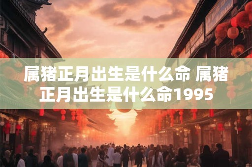 属猪正月出生是什么命 属猪正月出生是什么命1995