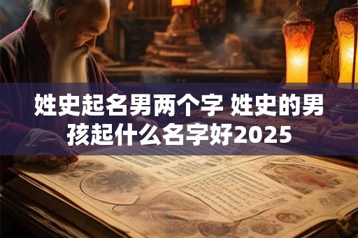 姓史起名男两个字 姓史的男孩起什么名字好2025