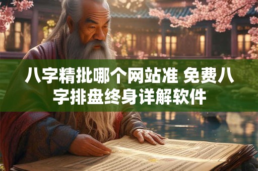 八字精批哪个网站准 免费八字排盘终身详解软件