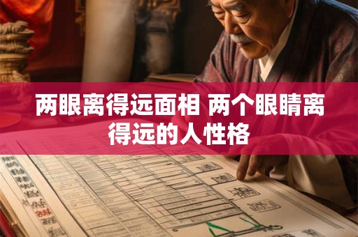 两眼离得远面相 两个眼睛离得远的人性格
