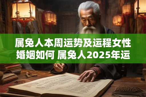 属兔人本周运势及运程女性婚姻如何 属兔人2025年运势运程每月运程女