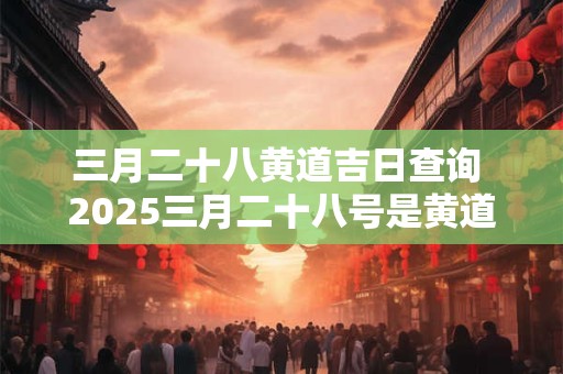 三月二十八黄道吉日查询 2025三月二十八号是黄道吉日吗农历