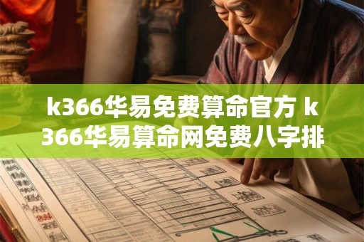 k366华易免费算命官方 k366华易算命网免费八字排盘