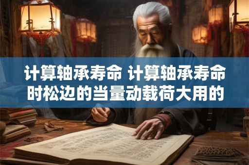 计算轴承寿命 计算轴承寿命时松边的当量动载荷大用的是轴向力