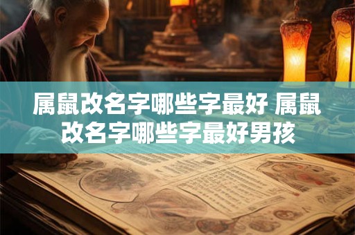 属鼠改名字哪些字最好 属鼠改名字哪些字最好男孩